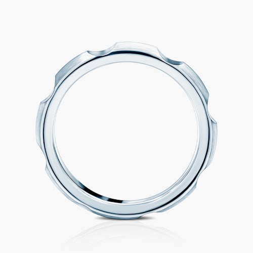 Obrączka partnerska Sign of Love®: białe złoto, półokrągła, 3,5mm